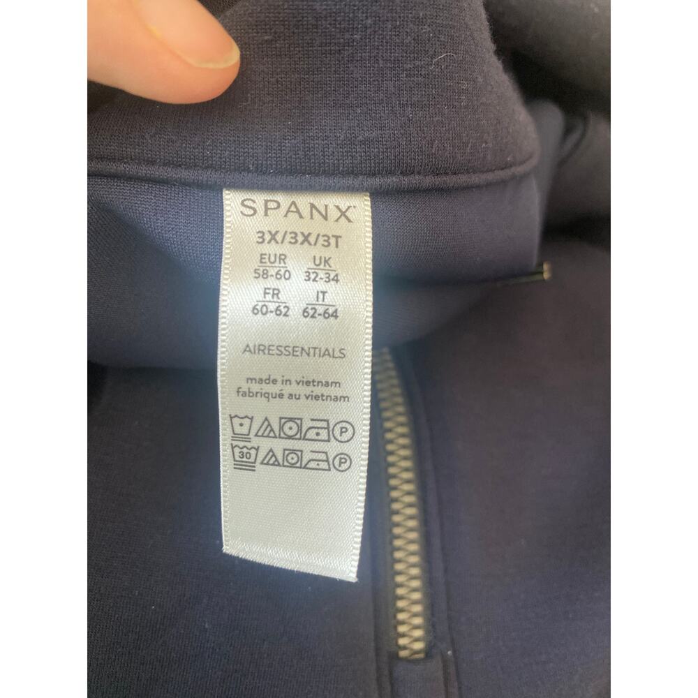 Spanx Airessentials Half Zip Pullover Dark Blue S… - image 4